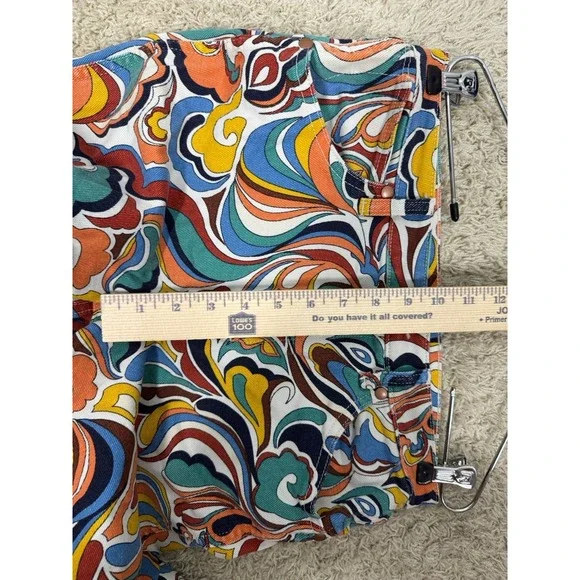 Wrangler Women's High Rise Flare Jeans Pants In Latigo Print Size 26 Retro Hippy - Picture 11 of 14